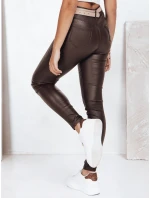 Hnedé kožené nohavice Dstreet UY2758