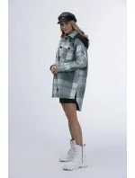 Zelená dámská košilová bunda model 18359824 - Ann Gissy Zelená dámská košilová bunda model 18359824 - Ann Gissy