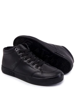 Pánské klasické kožené tenisky Big Star model 21600212 Černé - Big Star Shoes