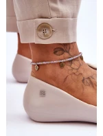 Dámské baleríny se srdcem model 21616916 světle béžová - Zaxy