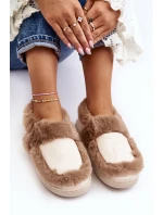Damskie Kapcie Z Futerkiem Beżowe Sailey