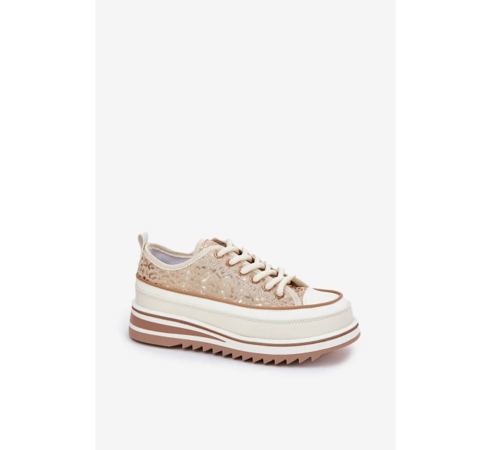 Dámské Tenisky Na Masivní Platformě model 21691040 Béžové - S.Barski