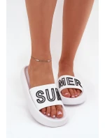 Dámské Pantofle Na Silné Podešvi SUMMER Bílé model 21704122 - VINCEZA