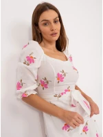 Šaty LK SK 508964 3.95 biela a ružová Šaty LK SK 508964 3.95 biela a ružová