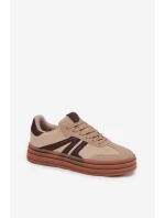 Semišové tenisky na platforme - béžové Corynelle Semišové tenisky na platforme - béžové Corynelle