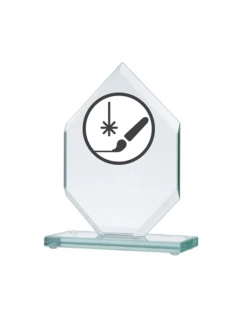 Gravírovaná sklenená trofej + výplň farbou