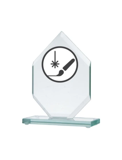 Gravírovaná sklenená trofej + výplň farbou