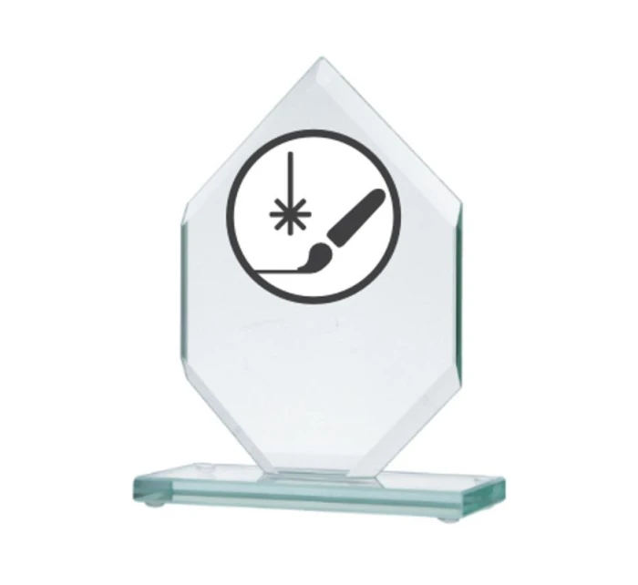 Gravírovaná sklenená trofej + výplň farbou