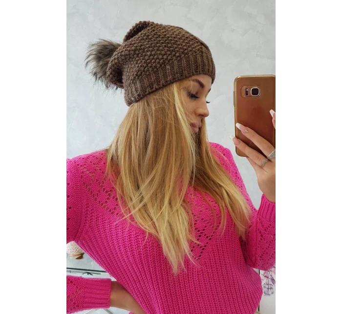 Fleecová čiapka Sandra K210 cappuccino