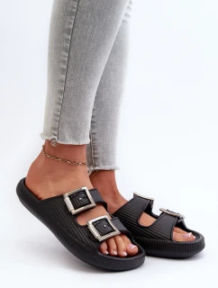 Dámské gumové pantofle model 21661686 Černé - Zaxy