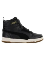 Pánske juniorské členkové topánky Rbd Game Wtr W 387604 02 Black and White - Puma