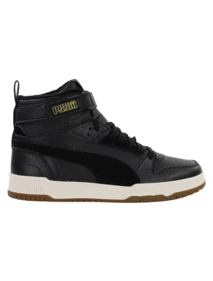 Pánske juniorské členkové topánky Rbd Game Wtr W 387604 02 Black and White - Puma