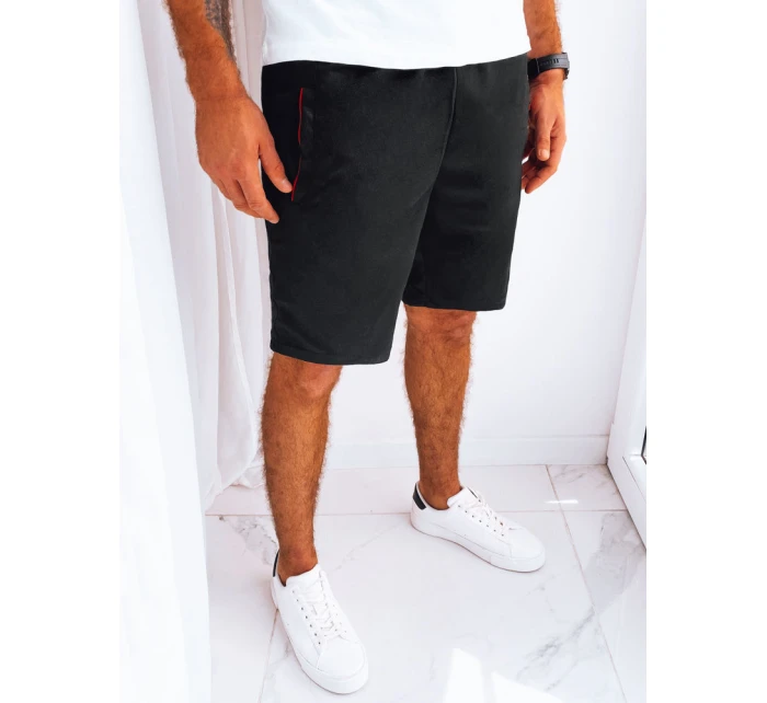 Pánske čierne teplákové šortky FashionStreet SX2221