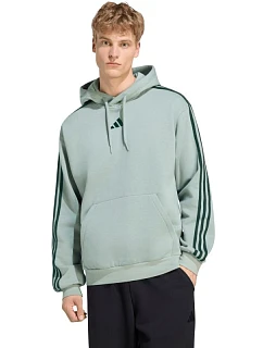 Bluza męska adidas Essentials 3-Stripes Fleece Hoodie jasnozielona KY4172 pánské