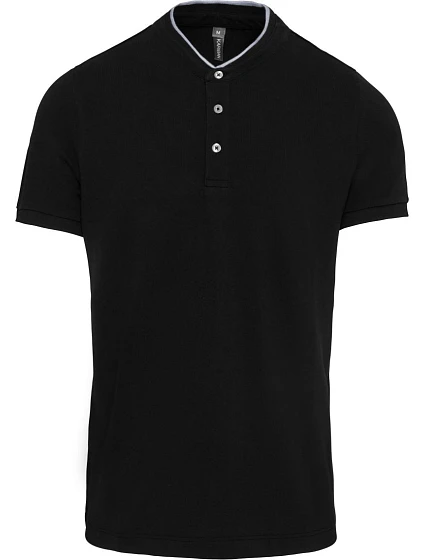 Kariban K 223 Pánske polo s mao golierom 20.K223 čierna/oxfordská šedá Kariban K 223 Pánske polo s mao golierom 20.K223 čierna/oxfordská šedá