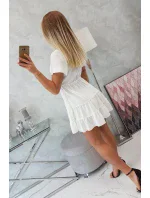 Šaty s obálkovým výstrihom ecru Šaty s obálkovým výstrihom ecru