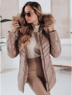 Dámská prošívaná zimní bunda cappuccino Dstreet model 21971761 - FashionStreet