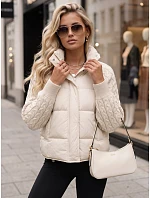 Kurtka damska pikowana puchowa z   model 22346278 - FashionStreet