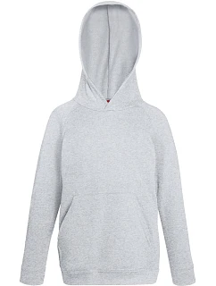 Fruit of the Loom Kids Lightweight Hooded Sweat Detská mikina s kapucňou 16.2009 heather grey