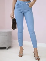 Nohavice z farebného denimu s džínsovou mašľou