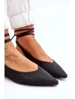 Wiązane Baleriny Z Dżetami Czarne Mavis Wiązane Baleriny Z Dżetami Czarne Mavis