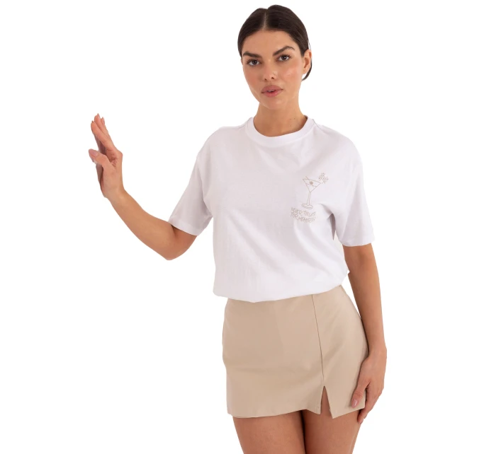 T shirt model 21795532 biały - FPrice