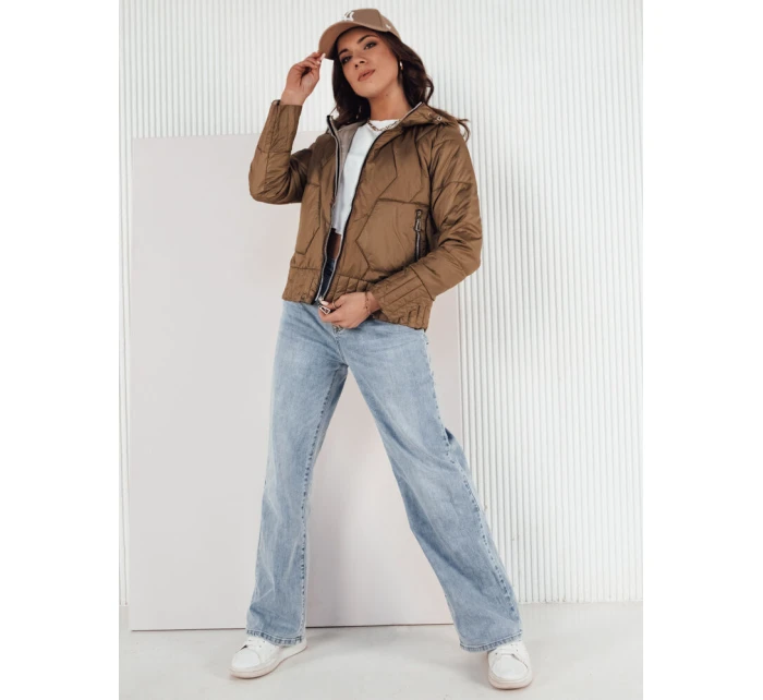 Dámská přechodová bunda hnědá Dstreet model 21974216 - FashionStreet Dámská přechodová bunda hnědá Dstreet model 21974216 - FashionStreet
