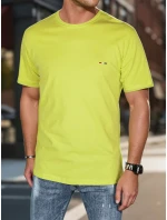 Pánské tričko s výšivkou žluté Dstreet model 21985807 - FashionStreet