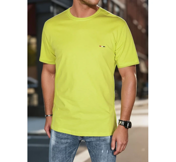 Pánské tričko s výšivkou žluté Dstreet model 21985807 - FashionStreet