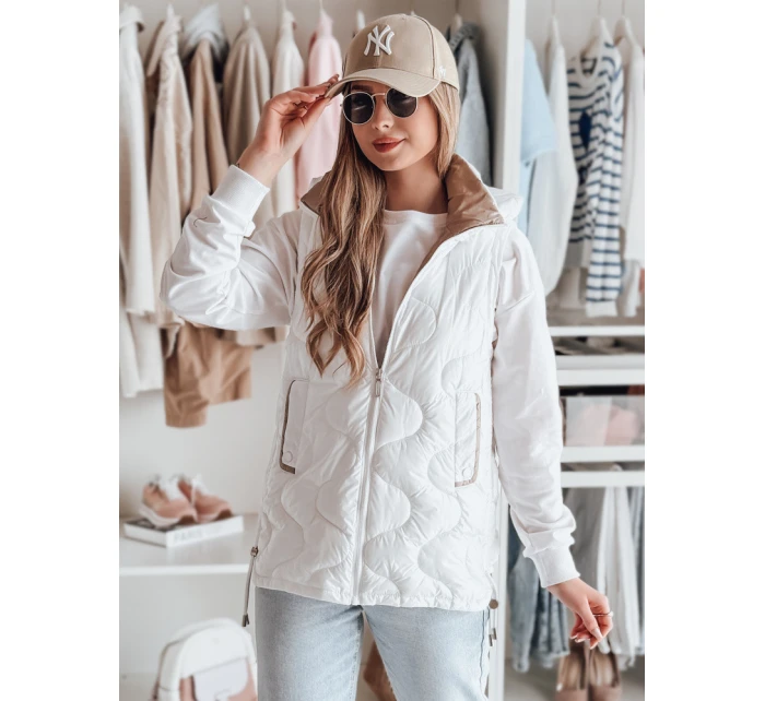 Dámská přechodná prošívaná vesta bílá Dstreet model 21987049 - FashionStreet