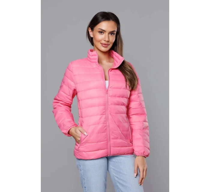 Ľahká ružová prešívaná dámska bunda (58M23037-46)