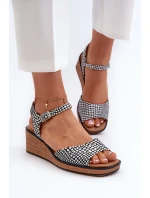 Dámské sandály Na Černobílé model 21657299 - SERGIO LEONE Dámské sandály Na Černobílé model 21657299 - SERGIO LEONE