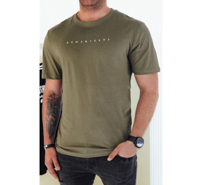 Pánske tričko s potlačou, zelené Dstreet RX5477