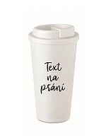 TEXT ŽELANIA - biely termohrnček 475 ml
