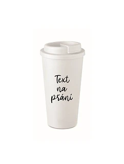 TEXT ŽELANIA - biely termohrnček 475 ml