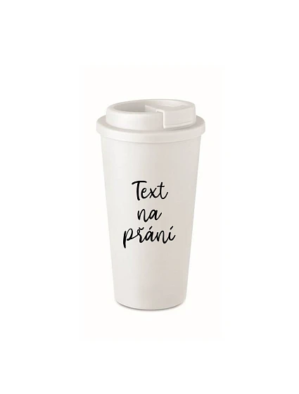 TEXT ŽELANIA - biely termohrnček 475 ml