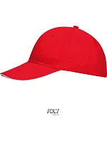 SOL'S 6 panelová baseballová kšiltovka red/white model 22460871 SOL'S 6 panelová baseballová kšiltovka red/white model 22460871