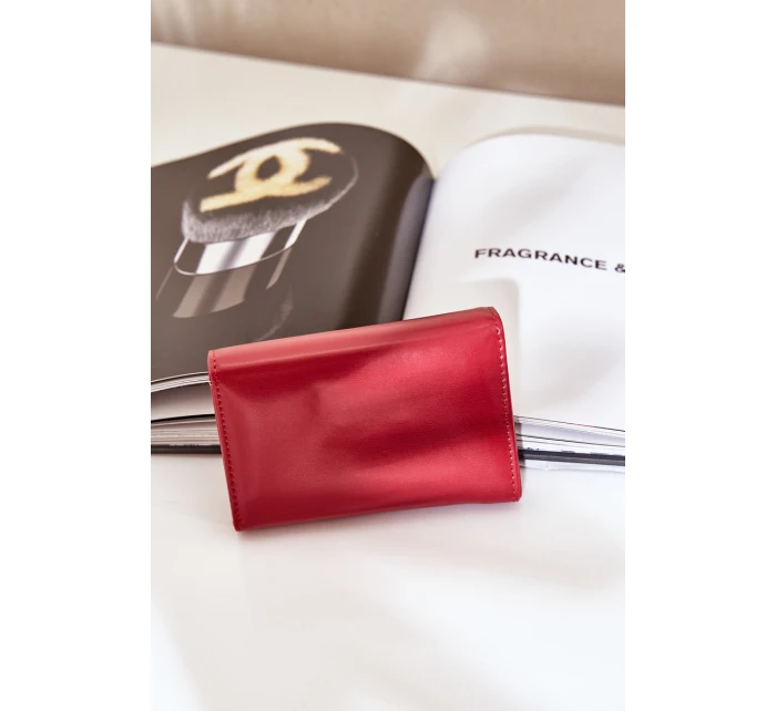 Lakierowany Portfel Damski Czerwony Rahner