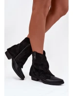boty na podpatku černé model 21708419 - Boto