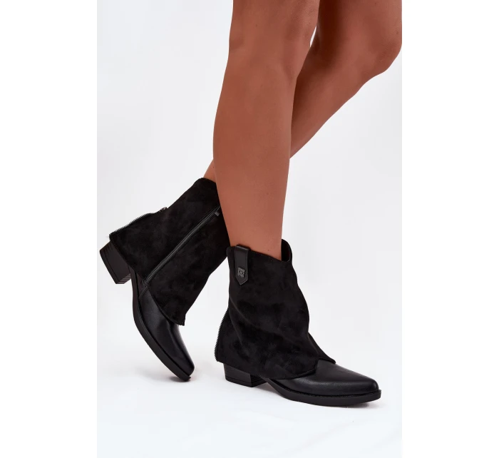 boty na podpatku černé model 21708419 - Boto
