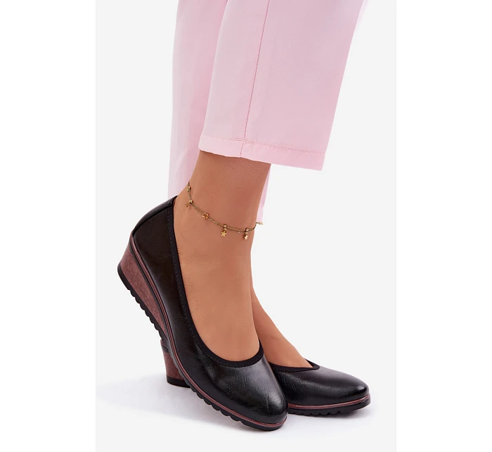 Dámské polobotky na platformě Vinceza 58628 Černé