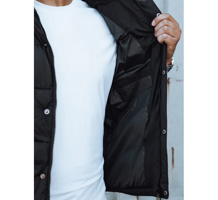 Pánská prošívaná vesta s kapucí černá Dstreet model 21979585 - FashionStreet