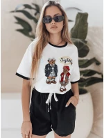 Dámské tričko oversize s výšivkou  bílé Dstreet model 21988831 - FashionStreet