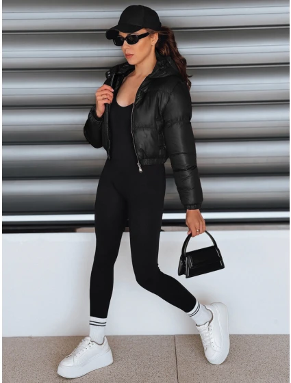 Dámská krátká zimní bunda s kapucí černá Dstreet model 21994206 - FashionStreet