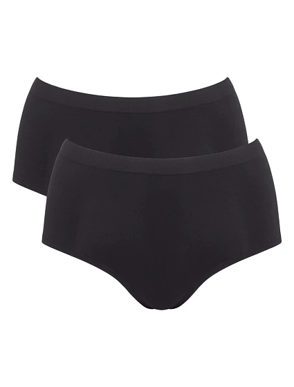 Dámske nohavičky s vysokým pásom GO Sense 2P - BLACK - black 0004 - SLOGGI