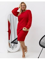 Sukienka plus size z  czerwona model 21781236 - Moon