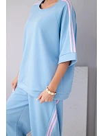 Dámska maslová viskózna mikina a nohavice s tienidlami béžová