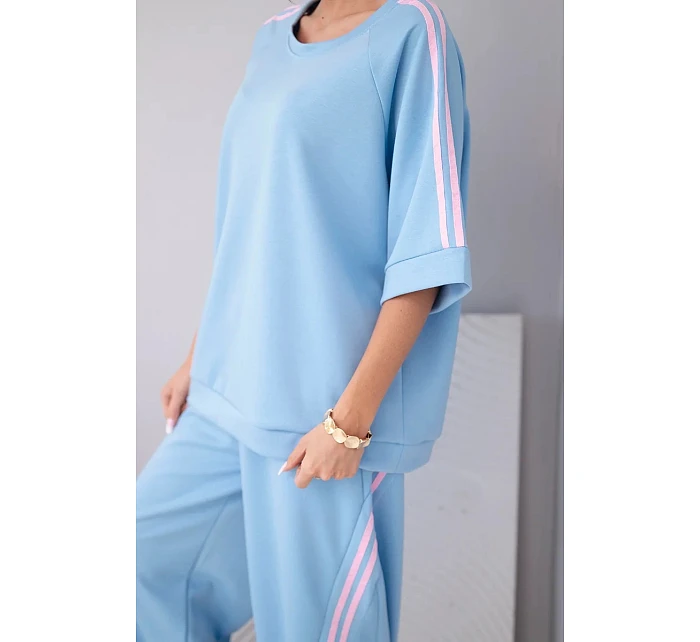 Dámska maslová viskózna mikina a nohavice s tienidlami béžová