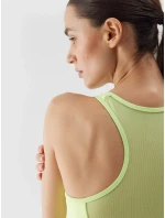 Dámska športová podprsenka s nízkou podporou z recyklovaných materiálov 4F - limetková Dámska športová podprsenka s nízkou podporou z recyklovaných materiálov 4F - limetková