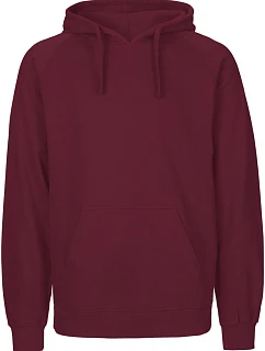 O Pánská mikina s kapucí z bio bavlny bordeaux model 22505096 - Neutral
